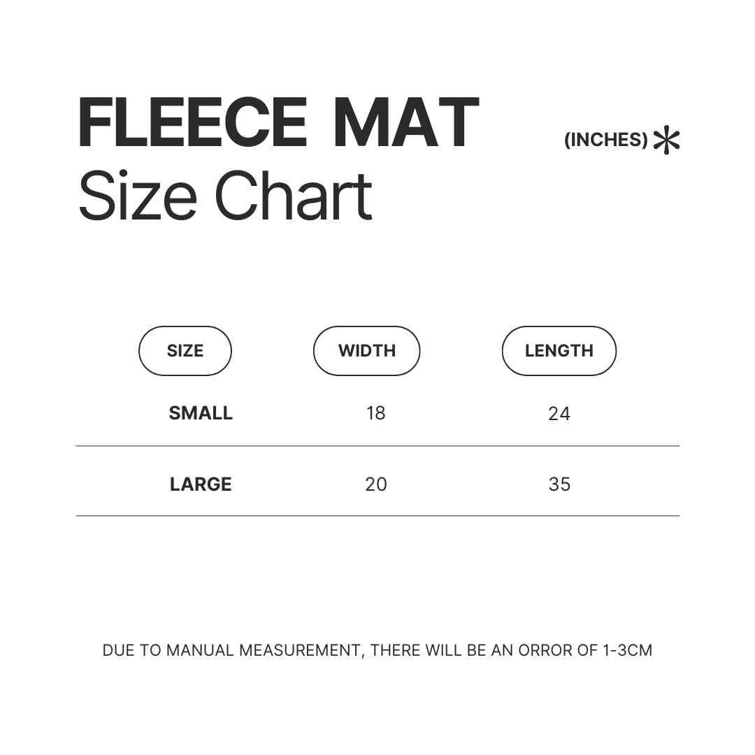 Fleece Mat Size Chart - Bob's Burgers Gifts