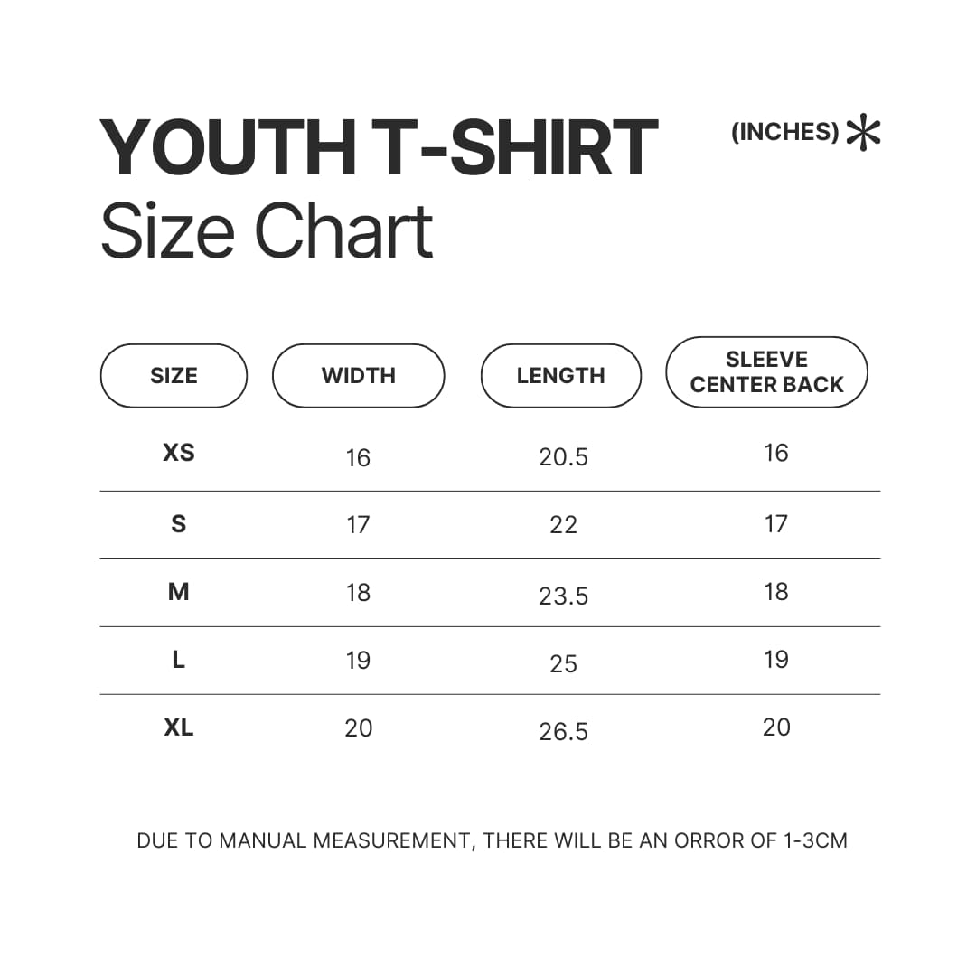 Youth T shirt Size Chart - Bob's Burgers Gifts